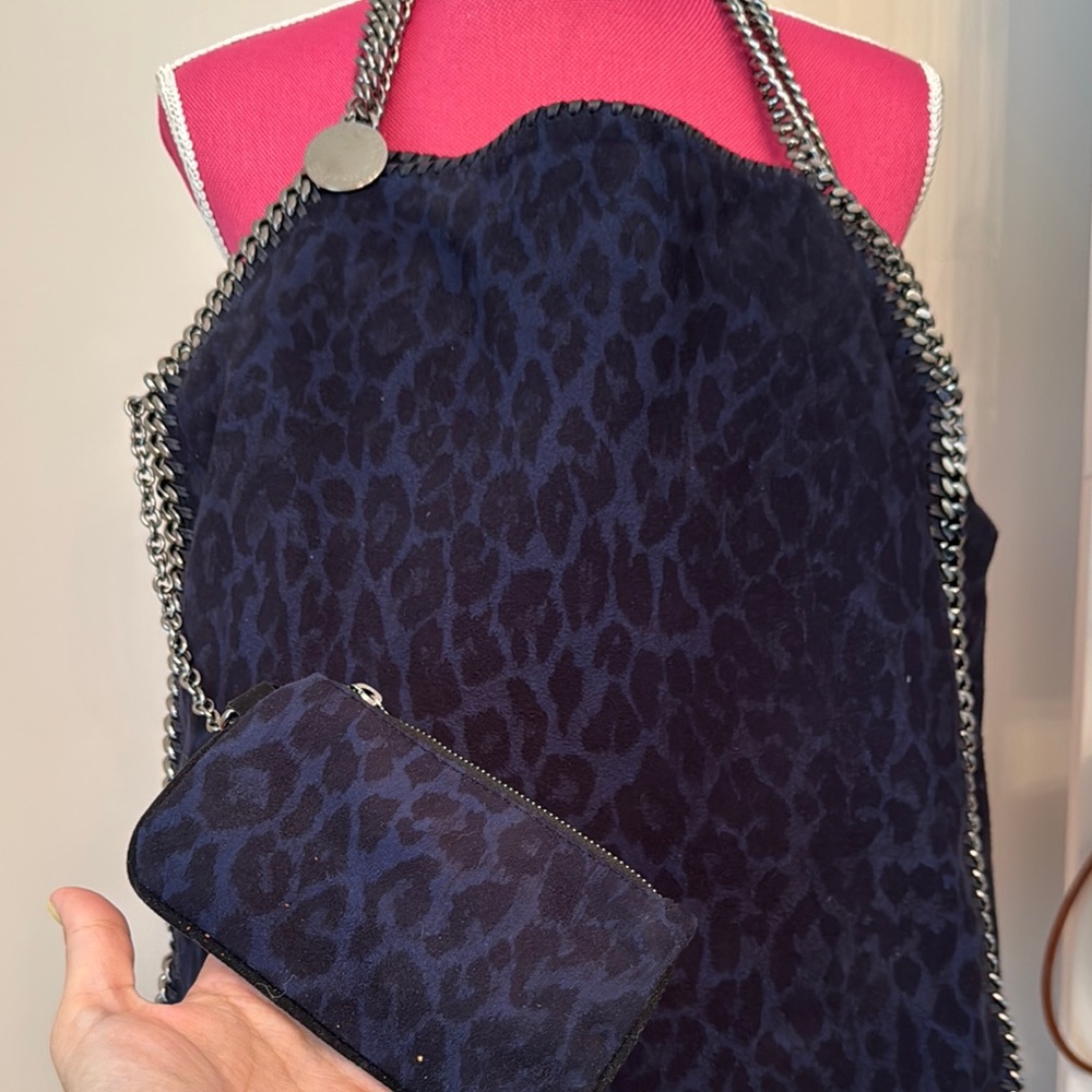 Stella McCartney Blue Leopard Print Bag